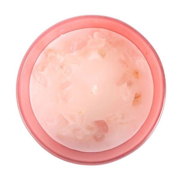Serano The Sun Rose Quartz Crystal Chip Candle