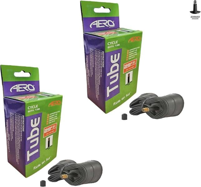 Awe 2 x Butyl Rubber 29" x 1.75-2.25 Inner Tube 500%* Extra Ride Time Schrader Valve