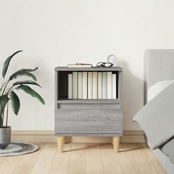 Berkfield Bedside Cabinet Grey Sonoma 40x35x50 cm