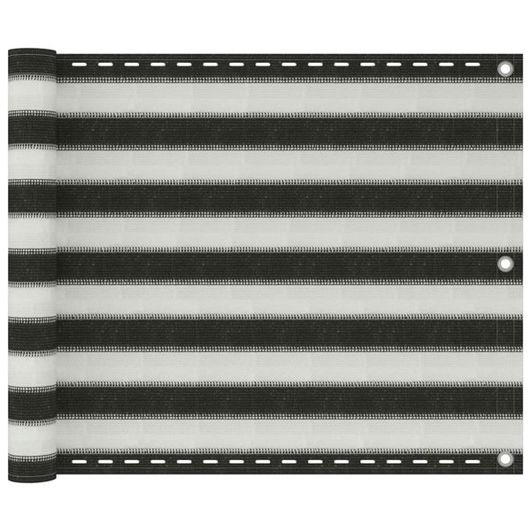 Berkfield Balcony Screen HDPE 75x400 cm Anthracite and White
