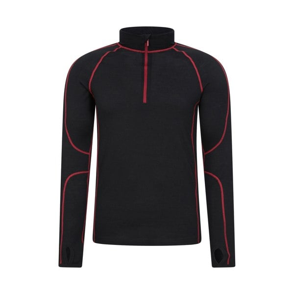 Mountain Warehouse Mens Asgard III Merino Wool Thermal Top - Red