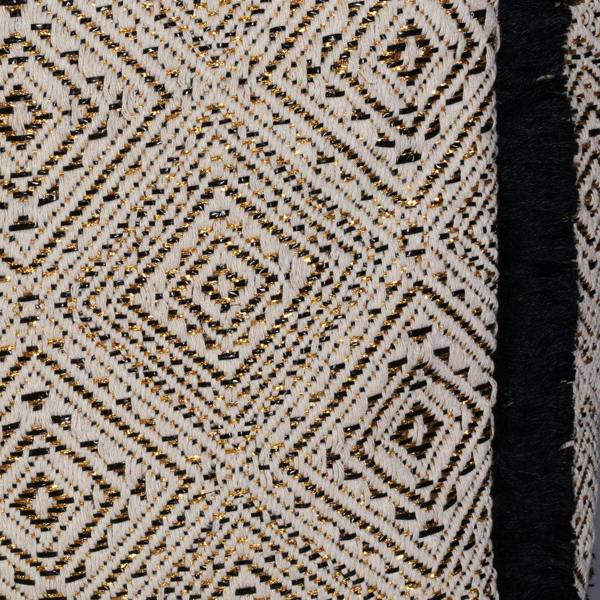Elie Beaumont Summer Tote - Fringe Black Diamond Jacquard weave