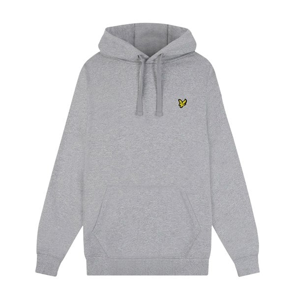 Lyle & Scott Mens Pullover Hoodie - Mid Grey Marl