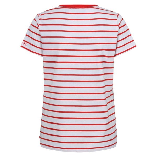 Regatta Womens/Ladies Filandra VIII Stripe T-Shirt - High Risk Red/White