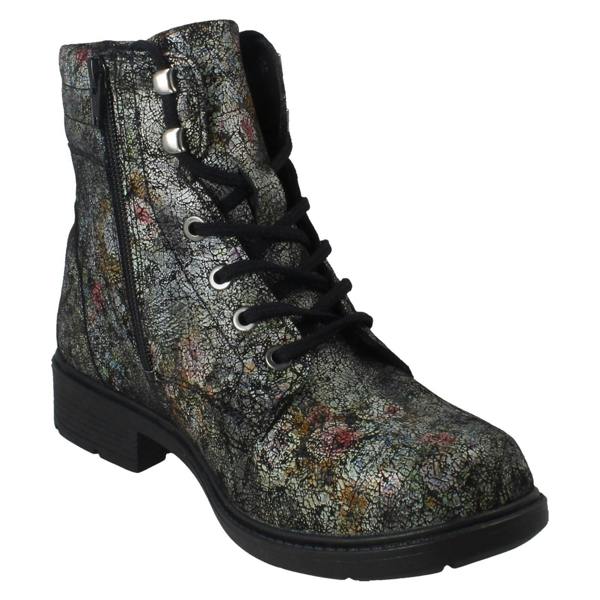 DB Shoes Ladies DB Shoes Lace/Zip Up Casual Ankle Boots Kestrel