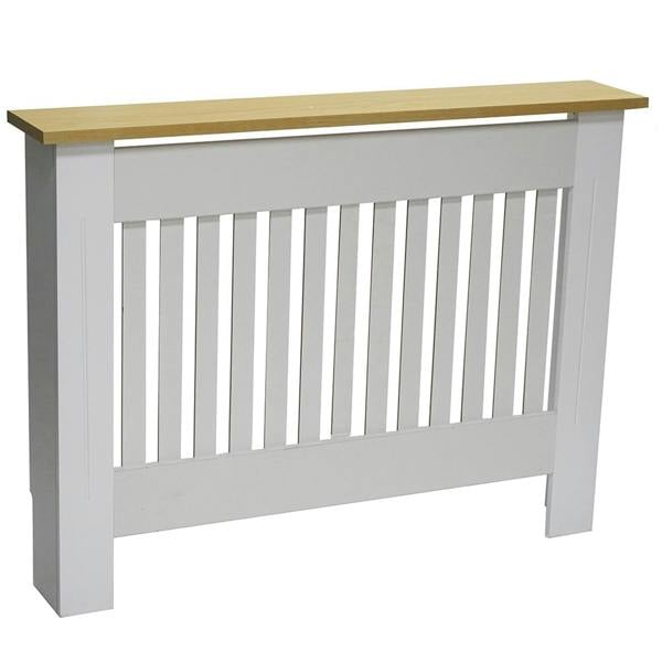 Gr8 Home Radiator Cover White Modern Shelf Cabinet Wooden Slat Grill Furniture