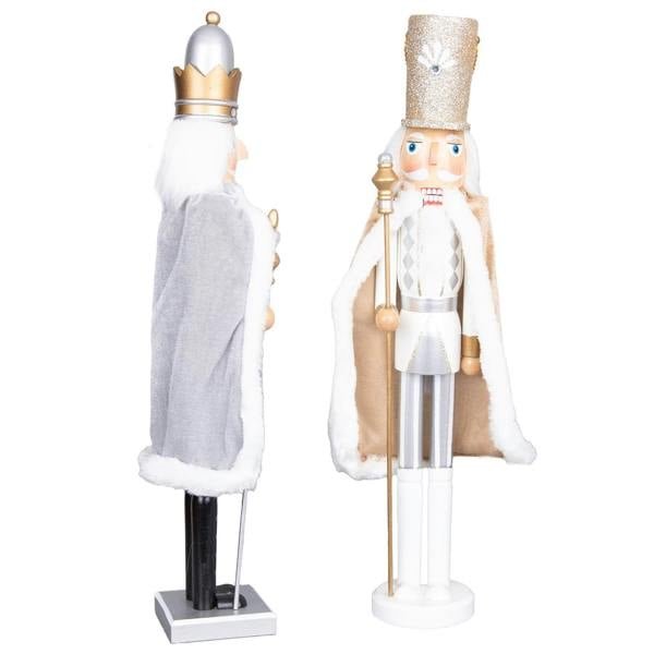 50cm Wooden Nutcracker Christmas Ornament, Hand Painted Wood Festive Figure for Indoor Display image 1