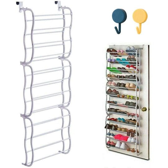 Havendro OVER DOOR HANGING SHOE RACK 12 TIER SHELF ORGANISER STORAGE STAND HOLDER