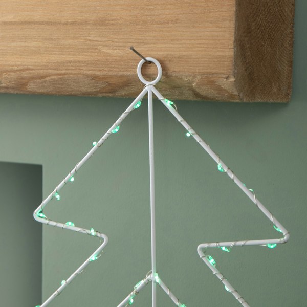 Samuel Alexander 50cm Light up 3 Layered Christmas Tree with 150 Multi-Action Green LEDs
