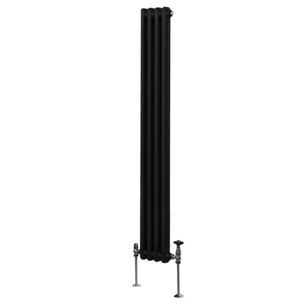 Monstershop Traditional 2 Column Radiator - 1800 x 202mm - Black