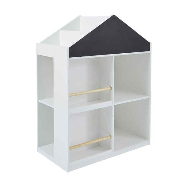 Liberty House Toys Kids White Blackboard Bookcase and Storage Cabinet