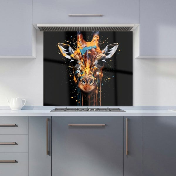 Warren Reed - Designer Giraffe Face Splashart Kitchen Splashback