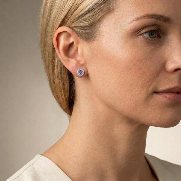 Cachet London Chikle Silver Tanzanite Earrings