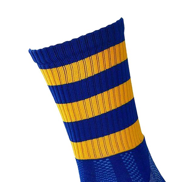 Precision Unisex Adult Pro Hooped Football Socks - Royal Blue/Amber Glow