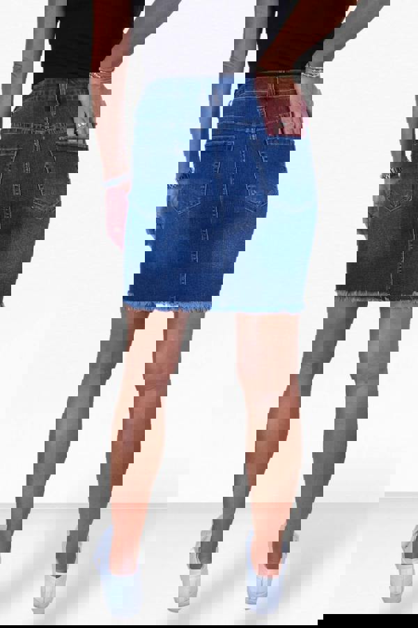 Paulo Due Women's Distressed Denim Mini Skirt