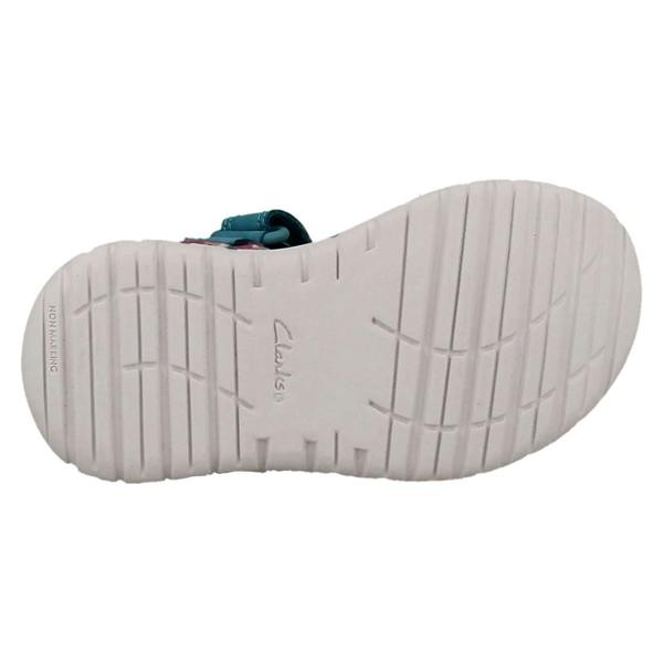 Clarks Kids Clarks Pattern Detailed Adjustable Sandals - Surfing Tide T