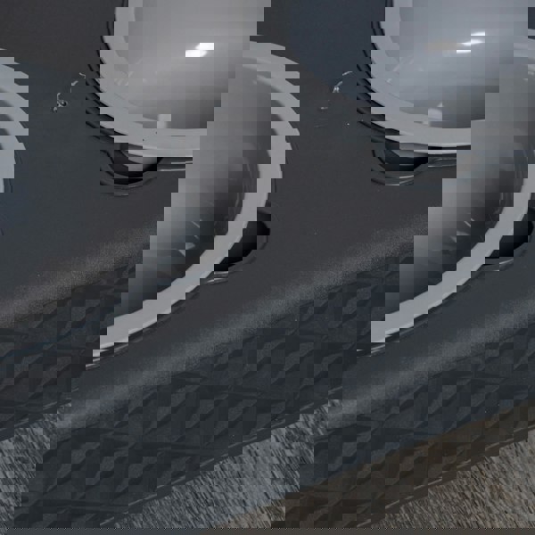 Samuel Alexander 16cm x 9cm Grey Plastic Raised Double Pet Bowl Feeding Station with Stand