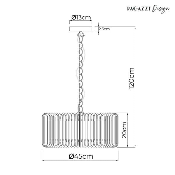 Pagazzi Lighting May 3-Light Chrome Ceiling Pendant