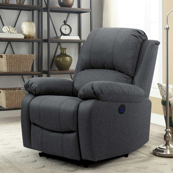 Comfy Living Linen Electric Reclining Sofa Set