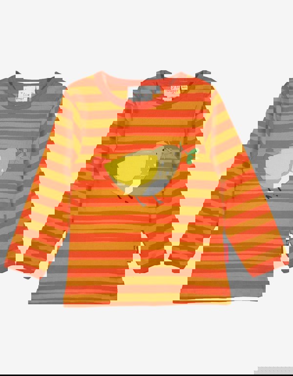 Organic Sparrow Applique Long - Sleeved T-Shirt - Toby Tiger UK Retail