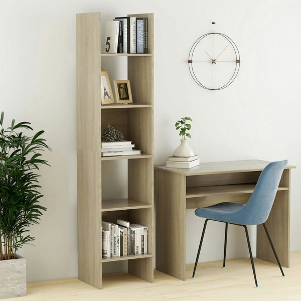 Berkfield Book Cabinet Sonoma Oak 40x35x180 cm Engineered Wood