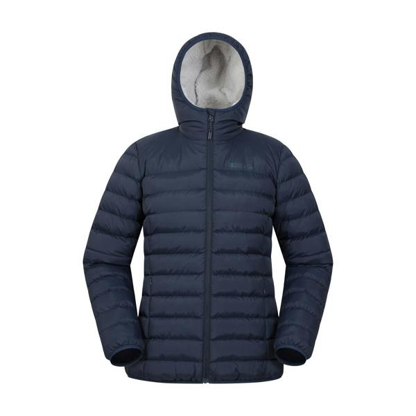Mountain Warehouse Womens/Ladies Faux Fur Lined Padded Jacket - Navy - 