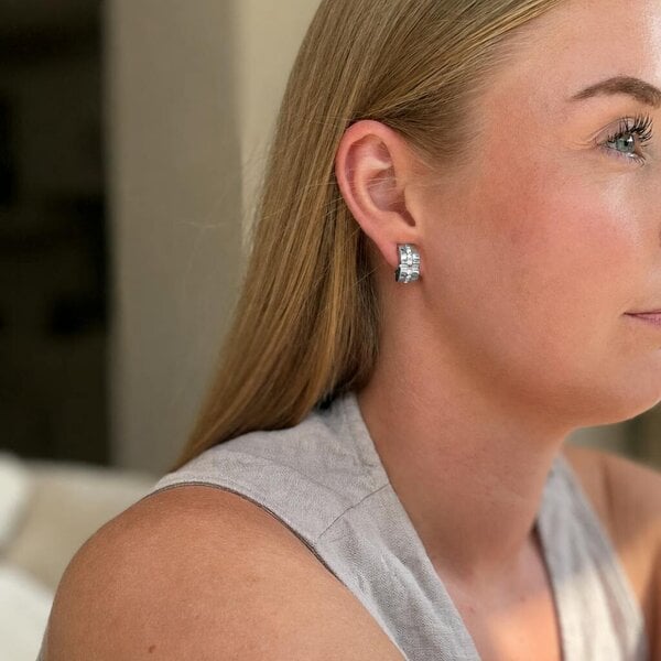Cachet London Matice Silver Clip On Earrings