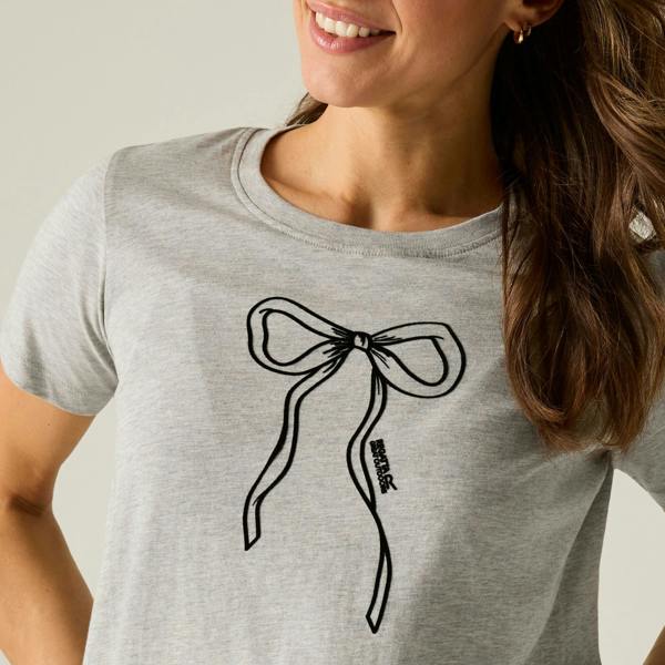 Regatta Womens/Ladies Filandra VX Bow T-Shirt - Grey Marl - 