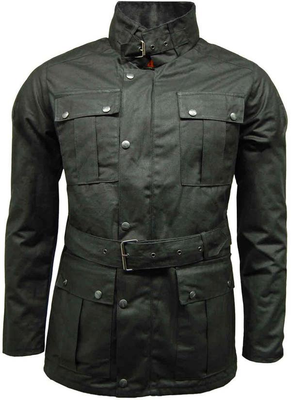 Black Mens Game Continental Wax Jacket