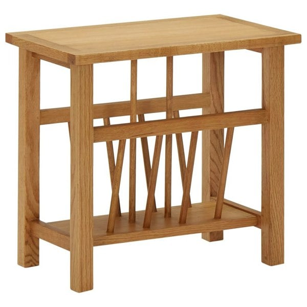 Berkfield Magazine Table 45x27x42 cm Solid Oak Wood