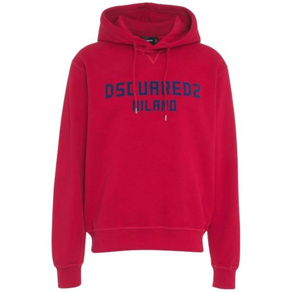 DSQUARED2 Milano Logo Cool Fit Red Hoodie M