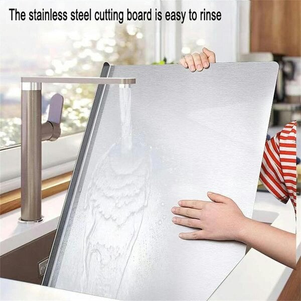 Havendro Stainless Steel Cutting Chopping Board Dough Board Meat Bread Kitchen Worktop
