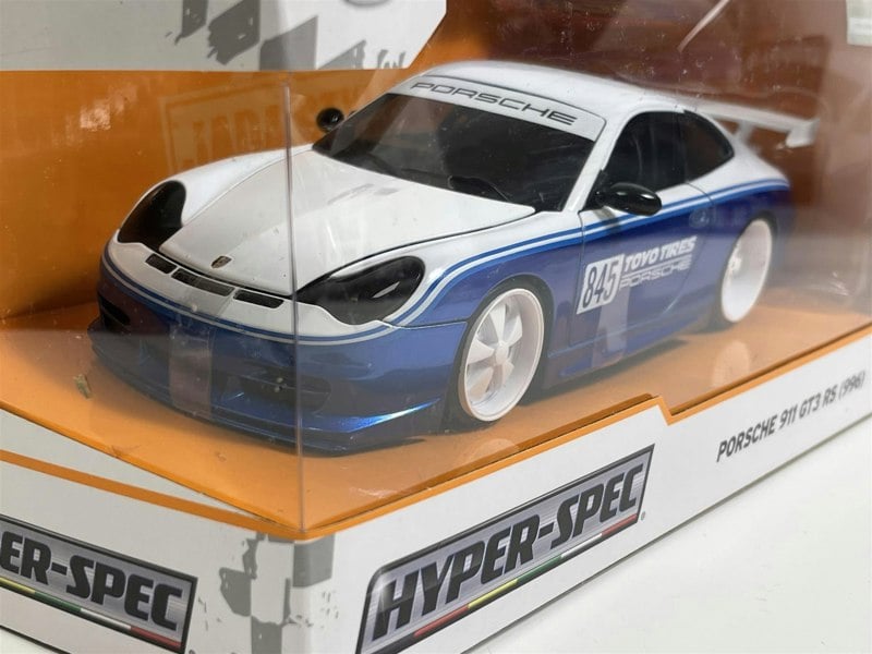 Jada Porsche 911 GT3 RS 996 Hyperspec Blue White 2006 1:24 Scale Jada 35492