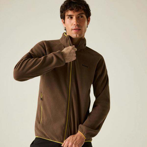 Regatta Mens Hadfield Full Zip Fleece Jacket - Coffee Grounds