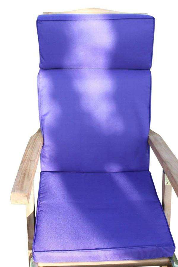 The Garden Marketplace Full Cushion for Recliner Chair, Multi-Position Chair Pad with Zipped Washable Cover, Fade-Resistant 180g Polyester