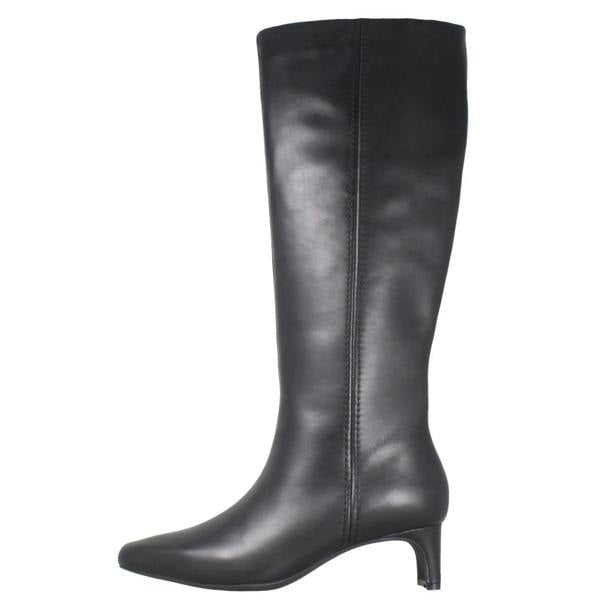 Clarks Ladies Clarks Thin Block Heeled Knee High Boots Edina Tall