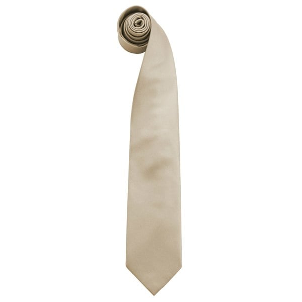 Premier Mens “Colours” Plain Fashion / Business Tie (Pack of 2) - Khaki