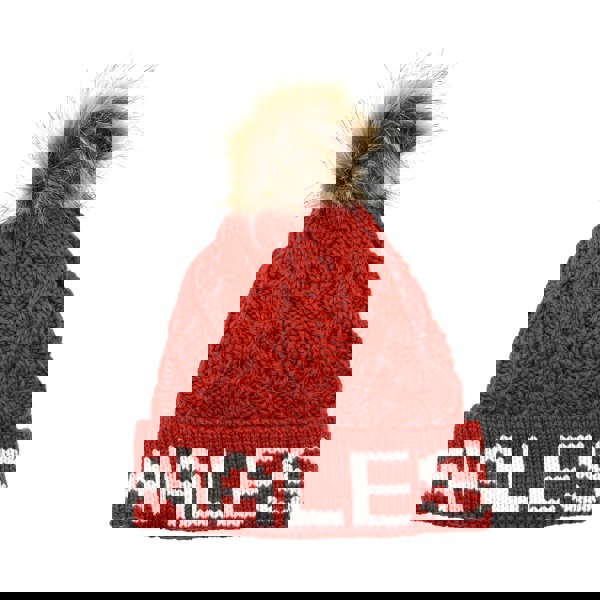 Aran Diamond Cable Wales Pom Pom Hat 