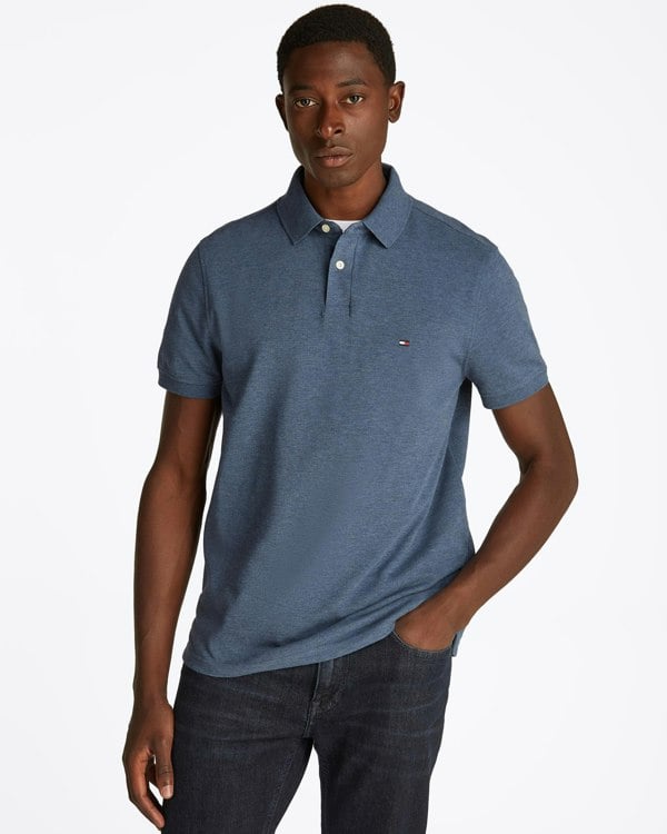 Tommy Hilfiger 1985 Regular Fit Mens Polo - Faded Indigo Heather