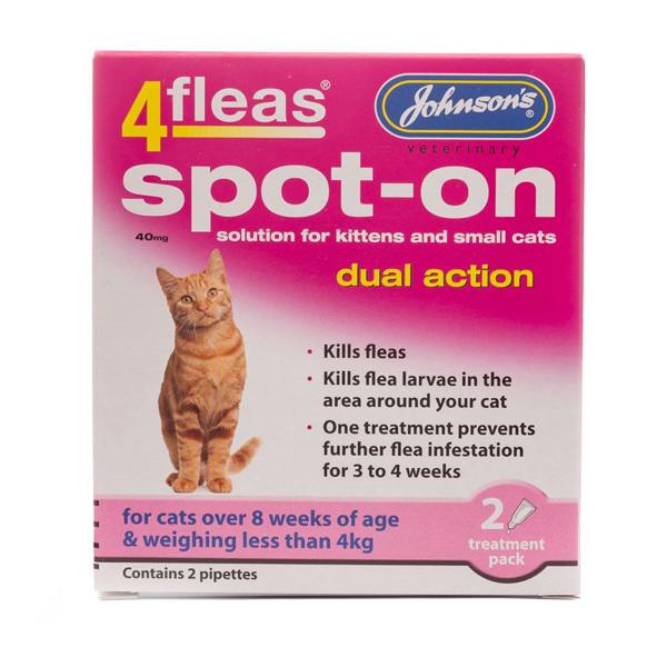 Johnson's Vet 4Fleas Spot On Flea Treatment for Cats & Kittens