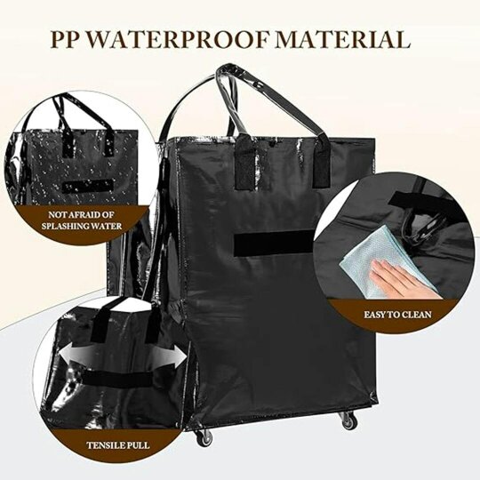 Havendro High-Capacity Folding Shopping Cart Bag with Wheels | Portable and Foldable