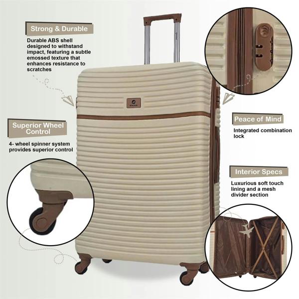 Eagle Luggage Hardshell ABS Suitcase Luggage Travel Set