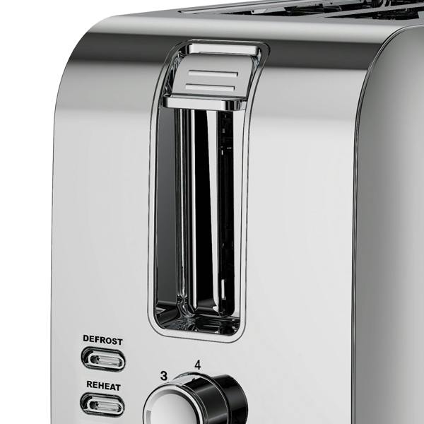 Igenix 750W 2 Slice Toaster, Stainless Steel