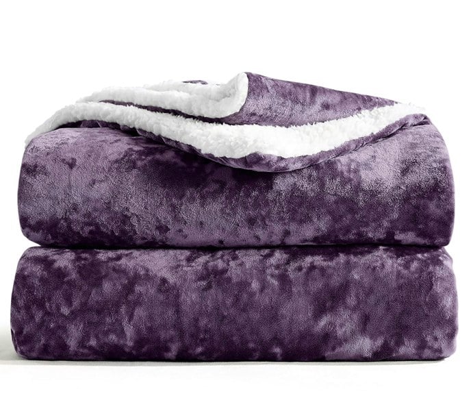 Velosso Crushed Velvet Sherpa Reverse Throw