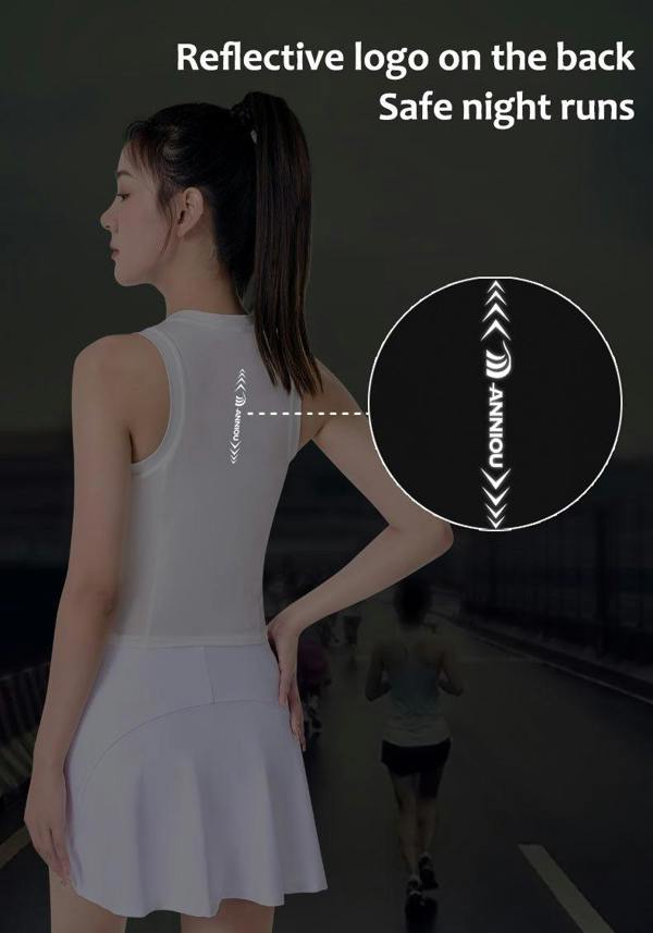 Anniou Raw Yarn Quick Dry Antibacterial Sports Vest