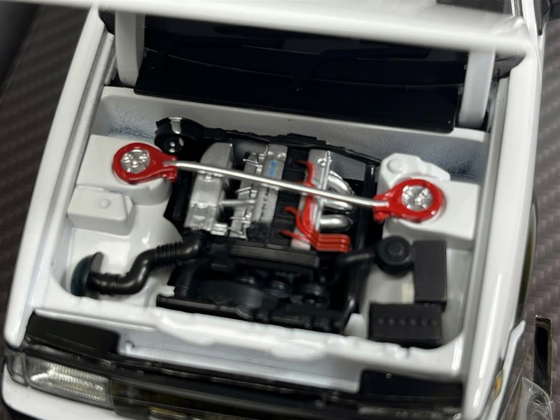a toy car with a engine