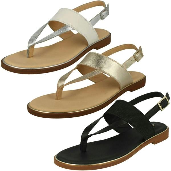 Clarks Ladies Clarks Stylish Toe Post Sandals Ellis Opal