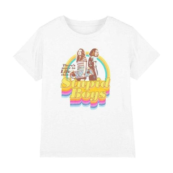 Stranger Things Childrens/Kids Stupid Boys T-Shirt - White - 