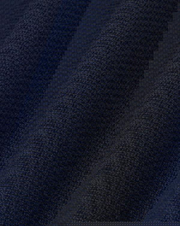 Lacoste Moss Stitch Cotton Polo Collar Mens Sweater - Navy Blue 166