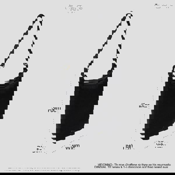 Assots London 'BIANCA' Black Pebble Grain Leather Slouchy Hobo Bag